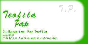 teofila pap business card